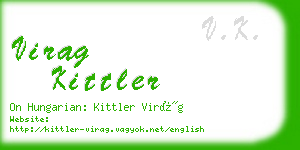 virag kittler business card